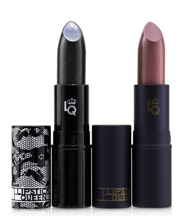 Lipstick Queen SET 2pc - Smoky Lip Kit - Black Lace Rabbit / Bright Natural Sinner