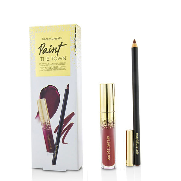 Bare Minerals Paint The Town Make Up Set - Matte Liquid Colour & Under over Lip Liner Duo - 0.13 oz