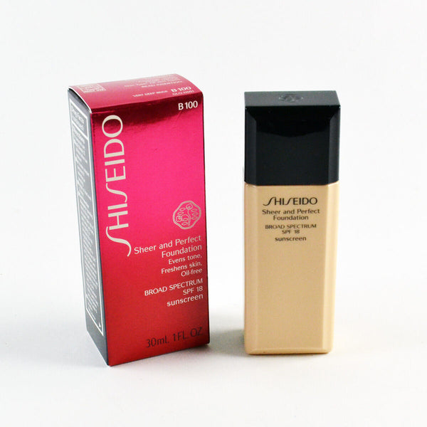 Shiseido Sheer & Perfect Foundation SPF 18 - 1 oz Very Deep Beige B100